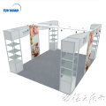 Detian Offer 4x5m aluminum profile pvc panel trade show booth for hair exhibition